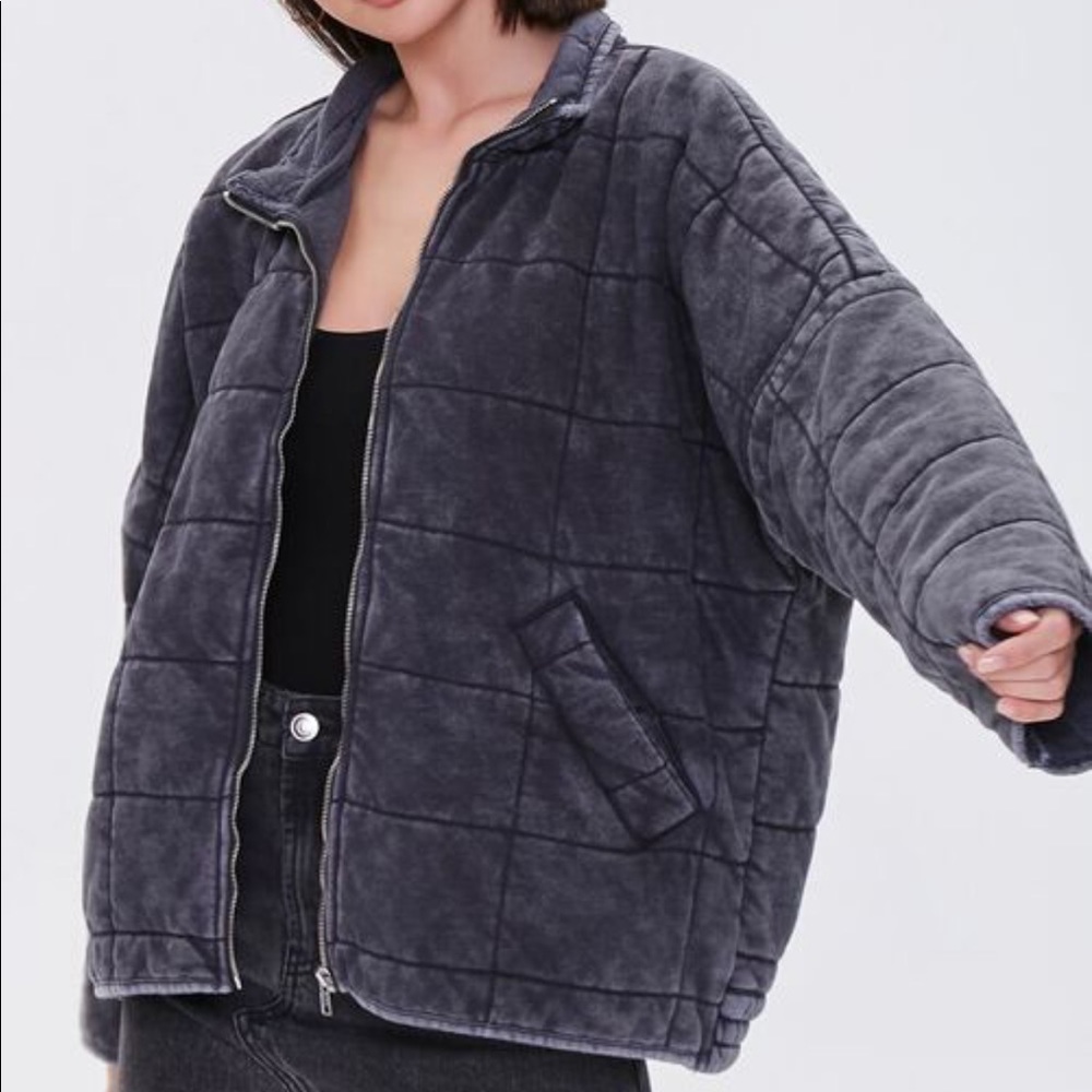 Forever 21 Quilted Gray Jacket